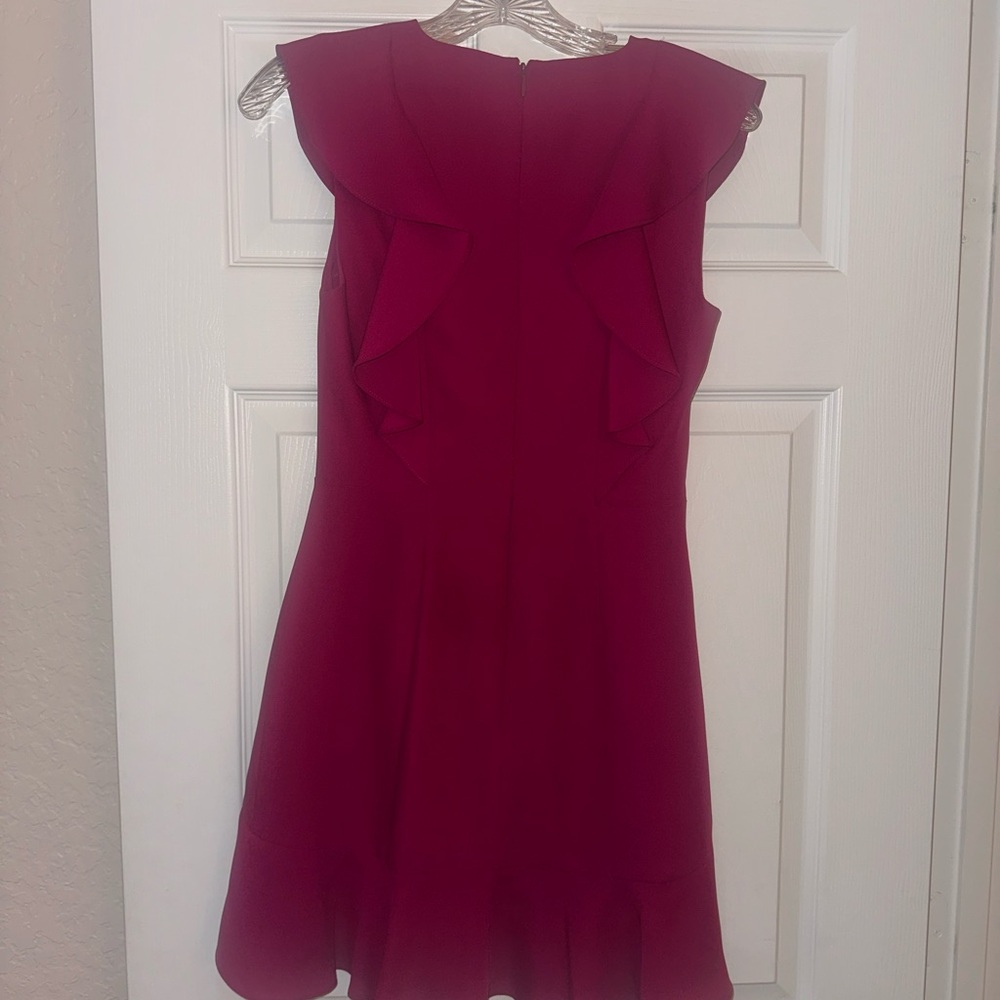 BCBGMaxAzria Fuchsia Ruffle Mini Dress - Picture 2 of 2